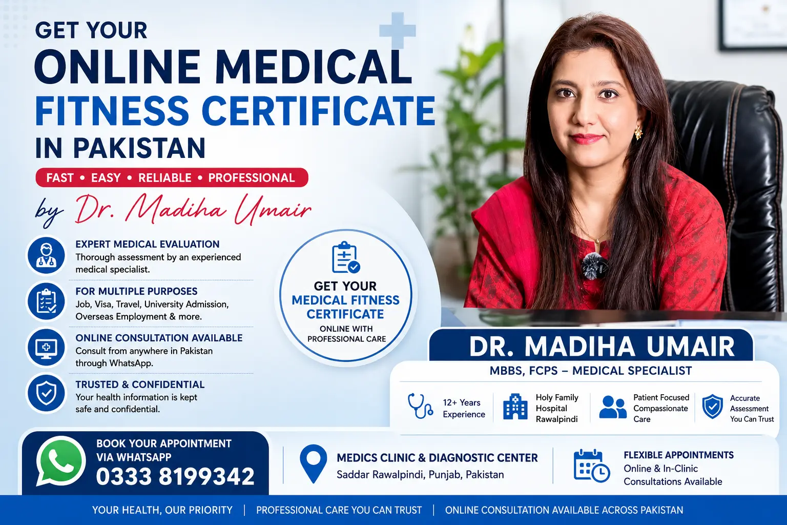 Online Medical Fitness Certificate in Pakistan
